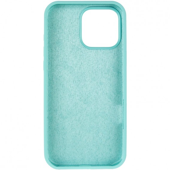 Чохол Silicone Case Full Protective (AA) NO LOGO для Apple iPhone 16 Pro (6.3") Бірюзовий / Marine Green