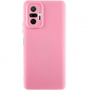 Чехол TPU GETMAN Liquid Silk Full Camera для Xiaomi Redmi Note 10 Pro / 10 Pro Max Розовый / Pink
