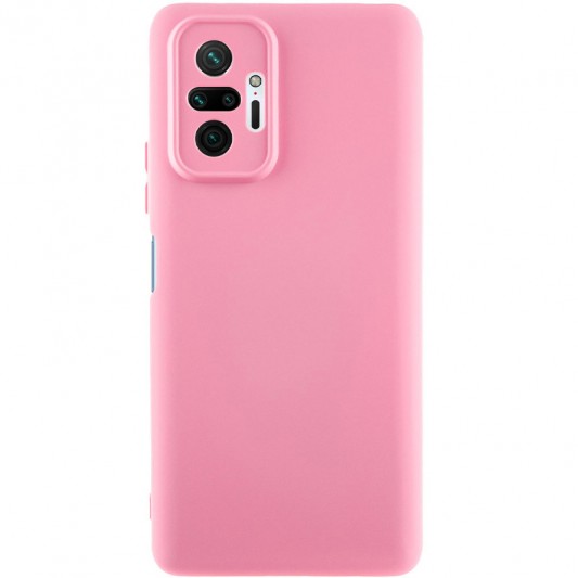 Чехол TPU GETMAN Liquid Silk Full Camera для Xiaomi Redmi Note 10 Pro / 10 Pro Max Розовый / Pink