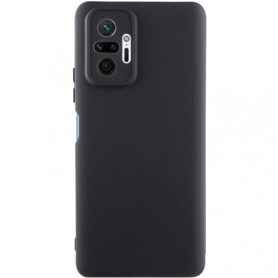 Чехол TPU GETMAN Liquid Silk Full Camera для Xiaomi Redmi Note 10 Pro / 10 Pro Max Черный / Black