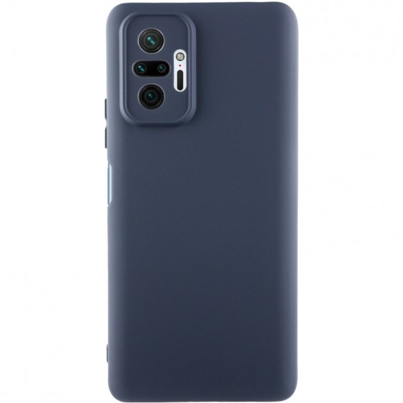 Чехол TPU GETMAN Liquid Silk Full Camera для Xiaomi Redmi Note 10 Pro / 10 Pro Max Синий / Midnight Blue
