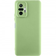 Чехол TPU GETMAN Liquid Silk Full Camera для Xiaomi Redmi Note 10 Pro / 10 Pro Max Зеленый / Pistachio
