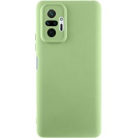 Чехол TPU GETMAN Liquid Silk Full Camera для Xiaomi Redmi Note 10 Pro / 10 Pro Max Зеленый / Pistachio
