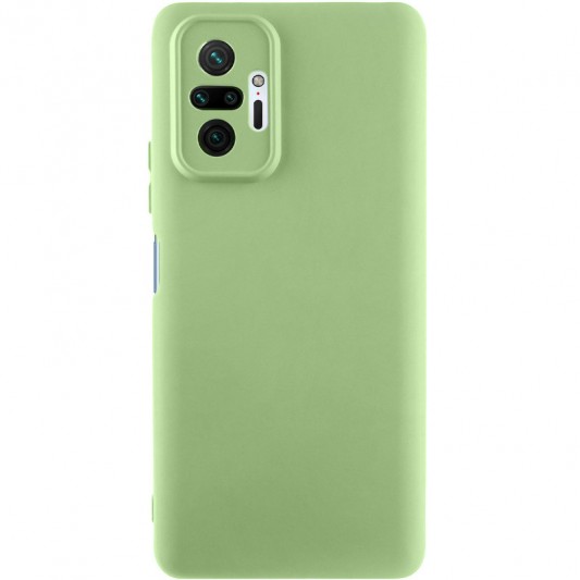 Чехол TPU GETMAN Liquid Silk Full Camera для Xiaomi Redmi Note 10 Pro / 10 Pro Max Зеленый / Pistachio