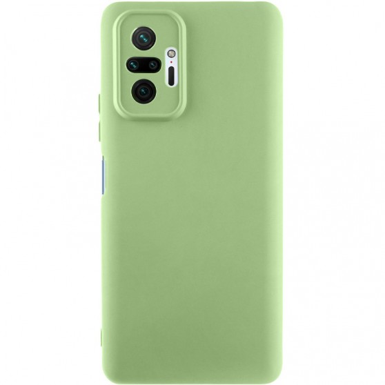 Чехол TPU GETMAN Liquid Silk Full Camera для Xiaomi Redmi Note 10 Pro / 10 Pro Max Зеленый / Pistachio