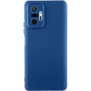 Чохол TPU GETMAN Liquid Silk Full Camera для Xiaomi Redmi Note 10 Pro / 10 Pro Max Синій / Navy Blue