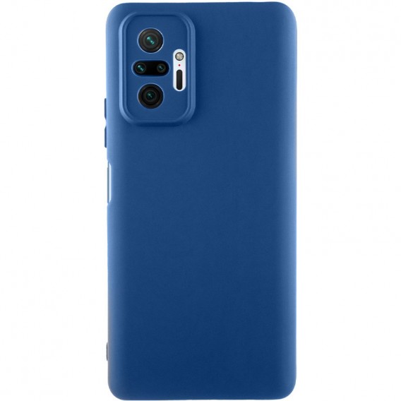 Чехол TPU GETMAN Liquid Silk Full Camera для Xiaomi Redmi Note 10 Pro / 10 Pro Max Синий / Navy Blue