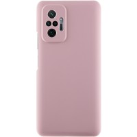 Чехол TPU GETMAN Liquid Silk Full Camera для Xiaomi Redmi Note 10 Pro / 10 Pro Max Розовый / Pink Sand