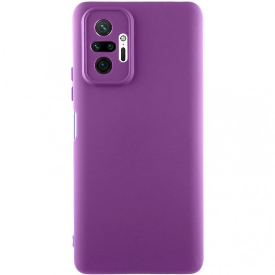 Чехол TPU GETMAN Liquid Silk Full Camera для Xiaomi Redmi Note 10 Pro / 10 Pro Max Фиолетовый / Grape