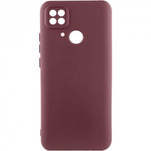 Чохол TPU GETMAN Liquid Silk Full Camera для Xiaomi Redmi 10C Бордовий / Marsala