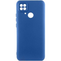 Чехол TPU GETMAN Liquid Silk Full Camera для Xiaomi Redmi 10C Синий / Navy Blue