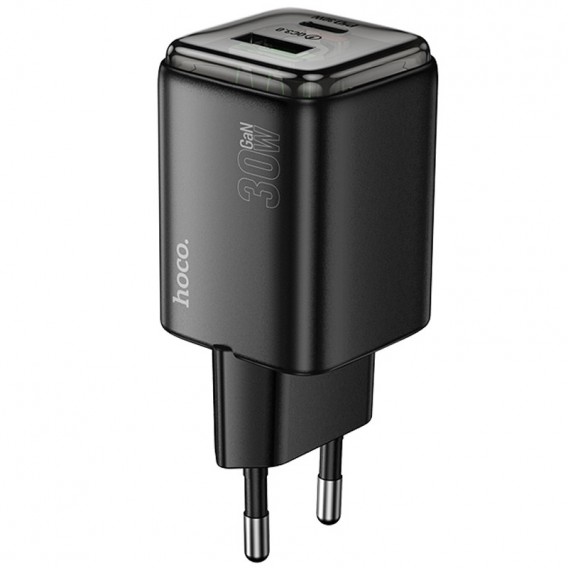 Блок питания Hoco N53 Monsoon PD30W+QC3.0 (1USB-A/1C) Black