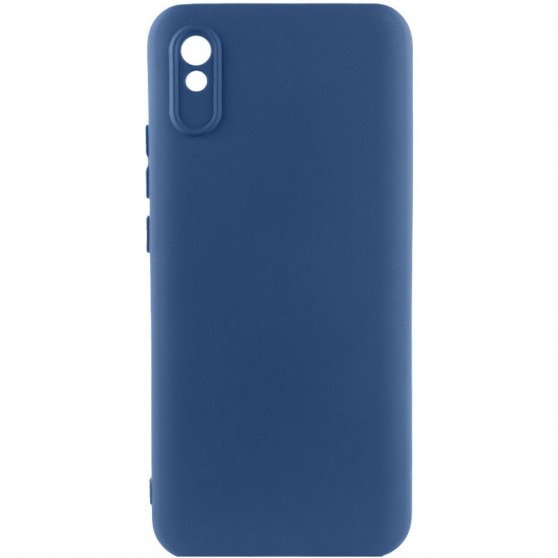 Чехол TPU GETMAN Liquid Silk Full Camera для Xiaomi Redmi 9A Синий / Navy Blue