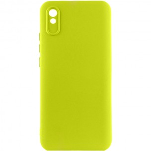 Чехол TPU GETMAN Liquid Silk Full Camera для Xiaomi Redmi 9A Желтый / Flash