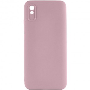 Чехол TPU GETMAN Liquid Silk Full Camera для Xiaomi Redmi 9A Розовый / Pink Sand