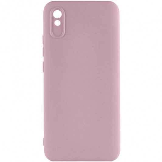 Чехол TPU GETMAN Liquid Silk Full Camera для Xiaomi Redmi 9A Розовый / Pink Sand