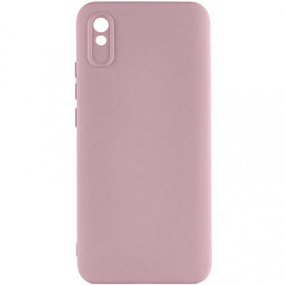 Чехол TPU GETMAN Liquid Silk Full Camera для Xiaomi Redmi 9A Розовый / Pink Sand
