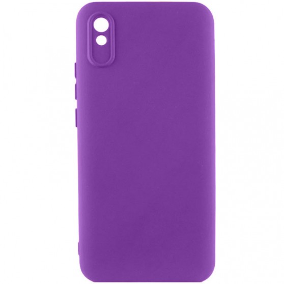 Чехол TPU GETMAN Liquid Silk Full Camera для Xiaomi Redmi 9A Фиолетовый / Purple