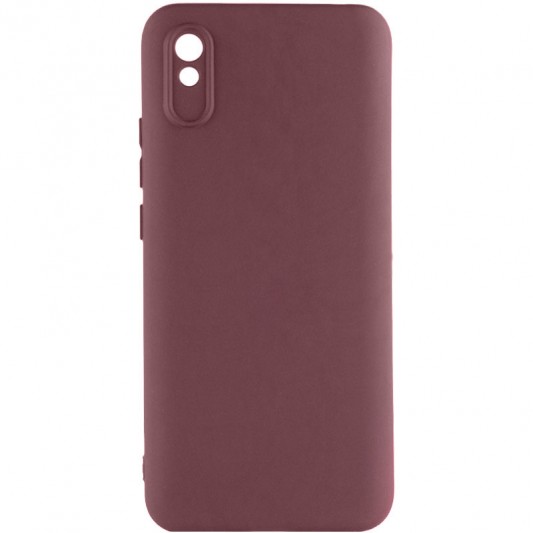Чехол TPU GETMAN Liquid Silk Full Camera для Xiaomi Redmi 9A Бордовый / Marsala