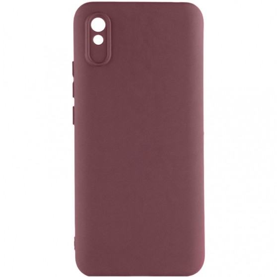 Чехол TPU GETMAN Liquid Silk Full Camera для Xiaomi Redmi 9A Бордовый / Marsala