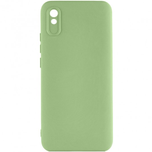 Чехол TPU GETMAN Liquid Silk Full Camera для Xiaomi Redmi 9A Зеленый / Pistachio