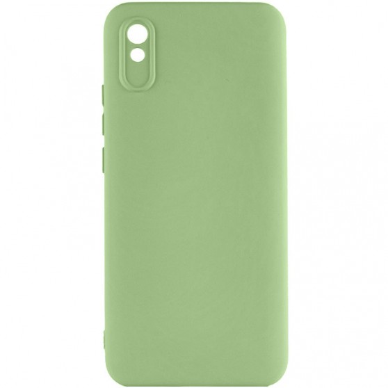 Чехол TPU GETMAN Liquid Silk Full Camera для Xiaomi Redmi 9A Зеленый / Pistachio
