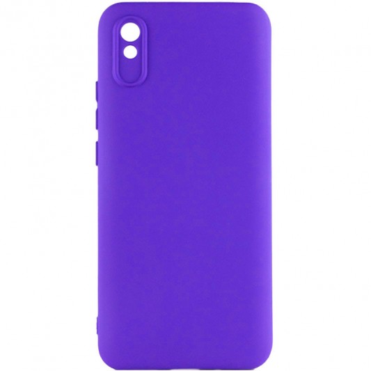 Чехол TPU GETMAN Liquid Silk Full Camera для Xiaomi Redmi 9A Синий / Iris