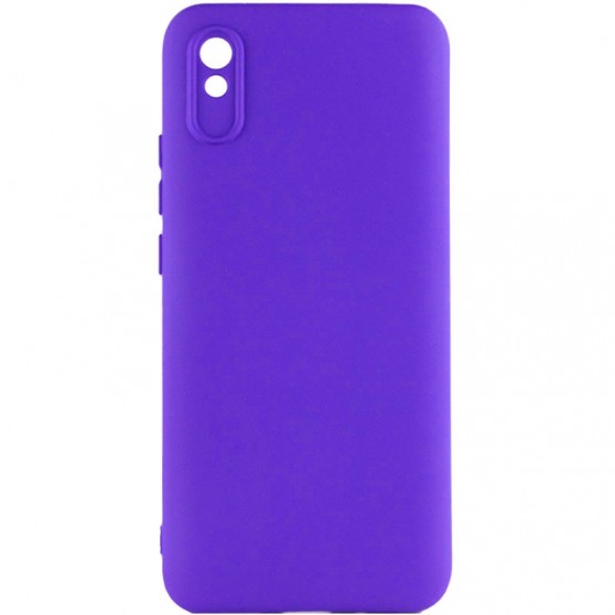 Чехол TPU GETMAN Liquid Silk Full Camera для Xiaomi Redmi 9A Синий / Iris