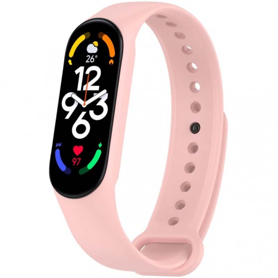 Силиконовый ремешок для Xiaomi Mi Band 7/6/5/4/3 Розовый / Light pink