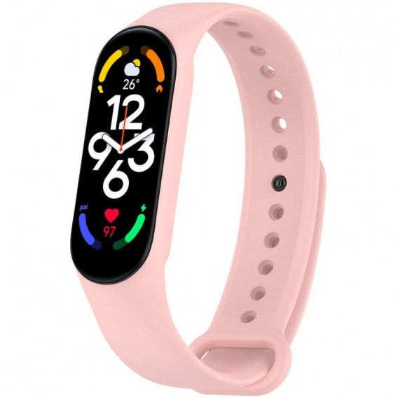 Силіконовий ремінець для Xiaomi Mi Band 7/6/5/4/3 Рожевий / Light pink