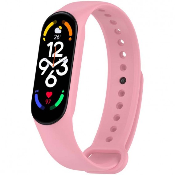 Силіконовий ремінець для Xiaomi Mi Band 7/6/5/4/3 Рожевий / Pink