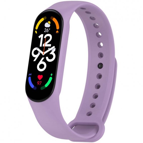 Силіконовий ремінець для Xiaomi Mi Band 7/6/5/4/3 Бузковий / Elegant Purple