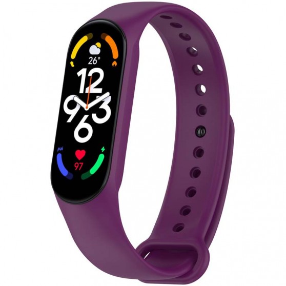Силиконовый ремешок для Xiaomi Mi Band 7/6/5/4/3 Фиолетовый / Grape