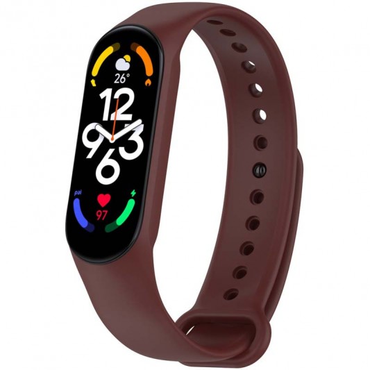 Силіконовий ремінець для Xiaomi Mi Band 7/6/5/4/3 Бордовий / Maroon