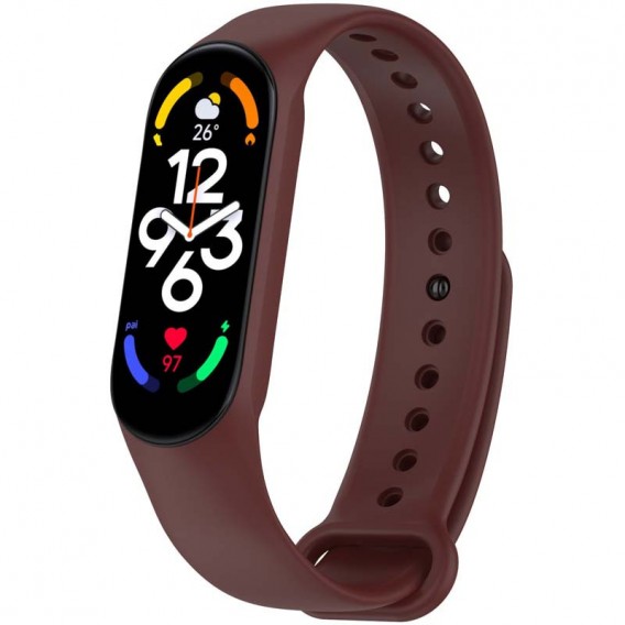Силіконовий ремінець для Xiaomi Mi Band 7/6/5/4/3 Бордовий / Maroon