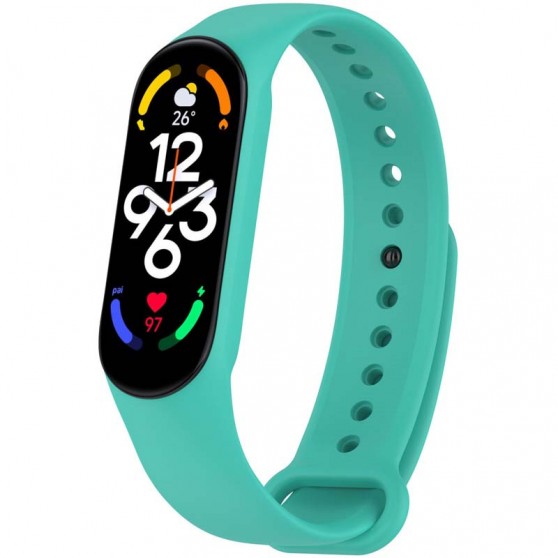 Силиконовый ремешок для Xiaomi Mi Band 7/6/5/4/3 Бирюзовый / Turquoise