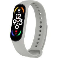Силіконовий ремінець для Xiaomi Mi Band 7/6/5 Сірий / Light Grey