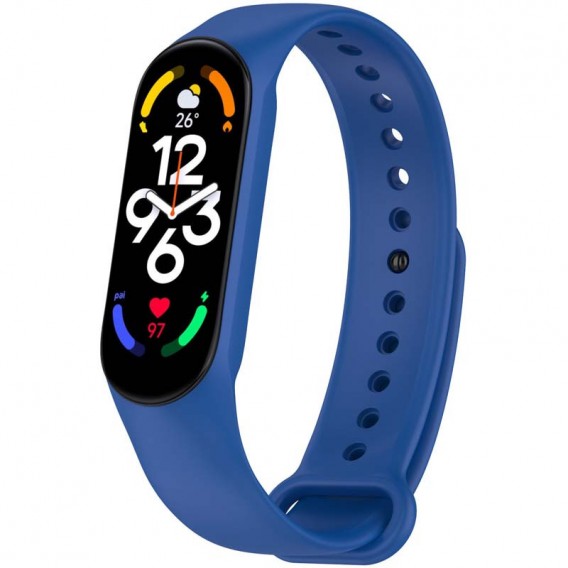 Силиконовый ремешок для Xiaomi Mi Band 7/6/5/4/3 Синий / Blue