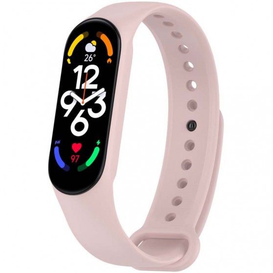 Силиконовый ремешок для Xiaomi Mi Band 7/6/5/4/3 Розовый / Light Flamingo