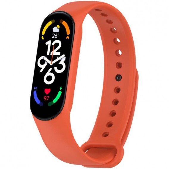 Силіконовий ремінець для Xiaomi Mi Band 7/6/5/4/3 Помаранчевий / Orange