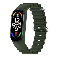 Ремінець Ocean Band для Xiaomi Mi Band 9/8/10 Зелений / Dark Olive