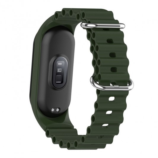 Ремешок Ocean Band для Xiaomi Mi Band 9/8 Зеленый / Dark Olive - изображение 1