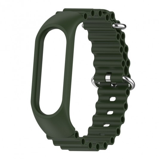 Ремешок Ocean Band для Xiaomi Mi Band 9/8 Зеленый / Dark Olive - изображение 2