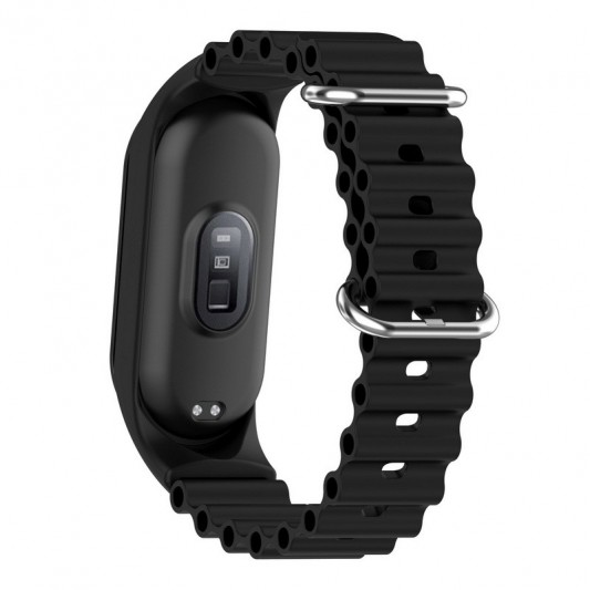 Ремінець Ocean Band для Xiaomi Mi Band 9/8 Чорний / Black - зображення 2 