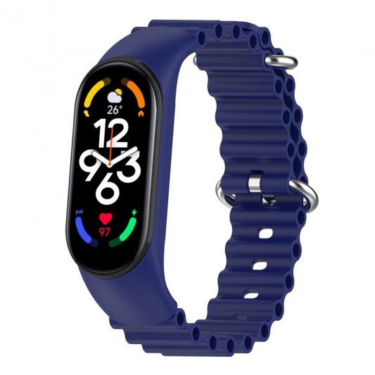 Ремінець Ocean Band для Xiaomi Mi Band 9/8 Синій / Blue