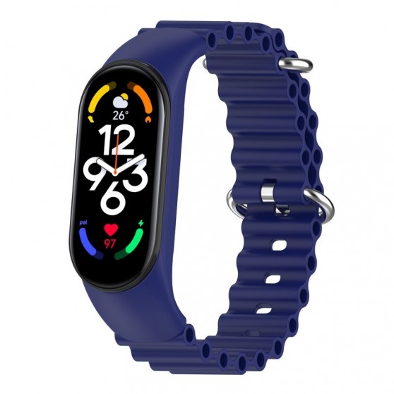 Ремешок Ocean Band для Xiaomi Mi Band 9/8 Синий / Blue