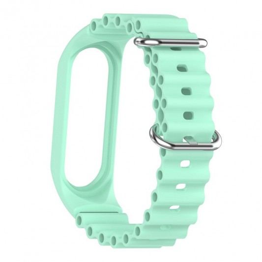 Ремінець Ocean Band для Xiaomi Mi Band 9/8 Бірюзовий / Blue Sea - зображення 2 