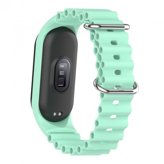 Ремінець Ocean Band для Xiaomi Mi Band 9/8 Бірюзовий / Blue Sea - зображення 3 