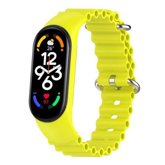 Ремінець Ocean Band для Xiaomi Mi Band 9/8 Жовтий / Flash