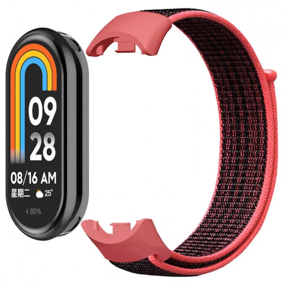 Ремінець Nylon New для Xiaomi Mi Band 8/9 Pomegranate Red